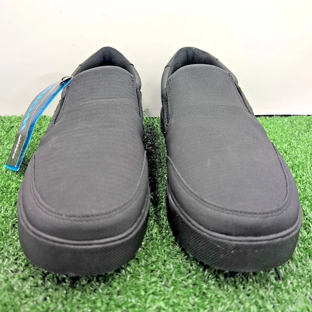 Dr Schollls Valium Shoes Mens 11‎ M Work Sneakers Flat Black Fabric Slip On